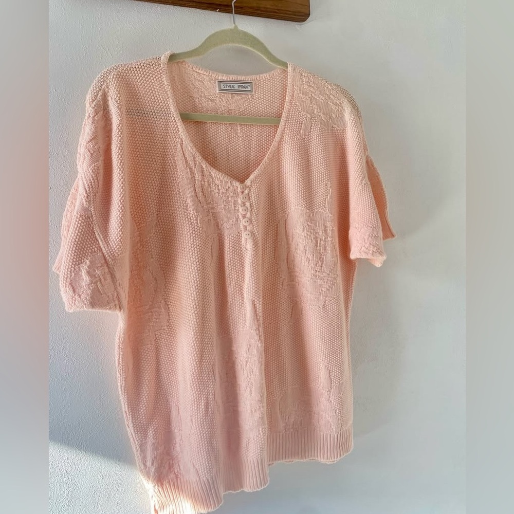 VTG Style Impax Pink Sweater Tee, L